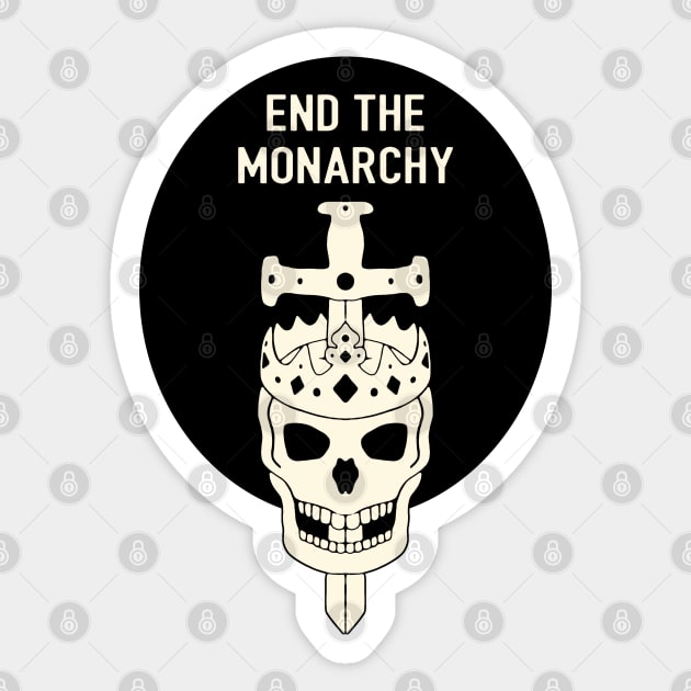 End The Monarchy Sticker by Football from the Left